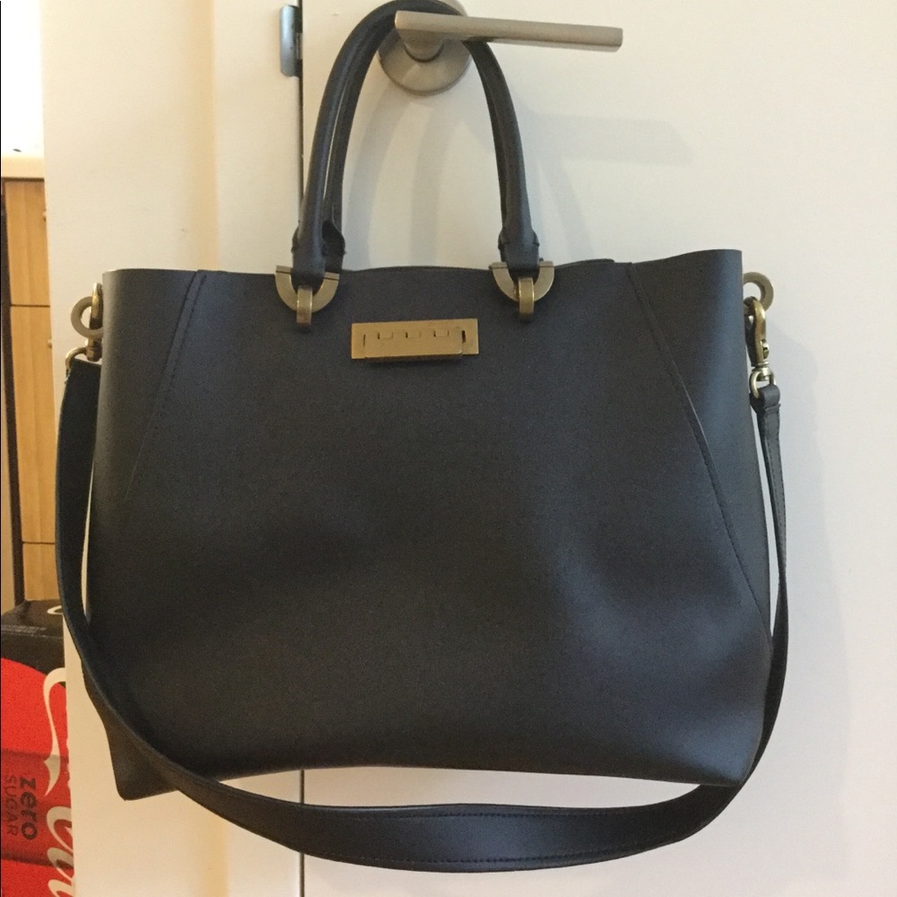 Zac Posen black leather handbag